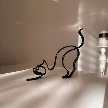Cat Silhouette Metal Sculpture Sculptures & Statues KittyNook Cat Company Cat Silhouette Metal Sculpture